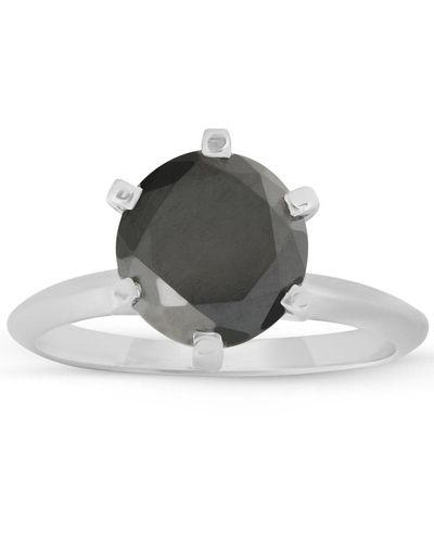 Pompeii3 1 1/4ct Black Diamond Solitaire Engagement Ring