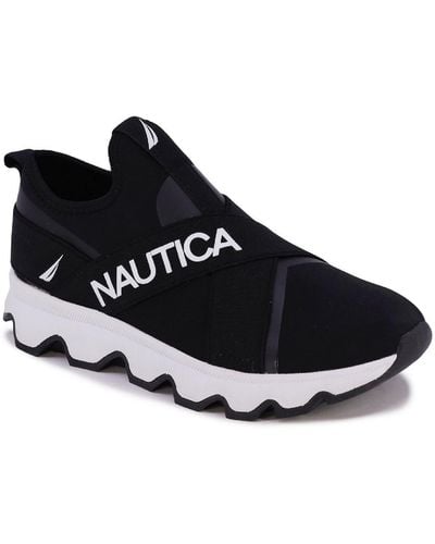 Nautica Brynlee Slip On Platform Slip-on Sneakers - Black