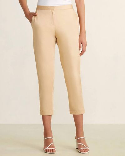 Max & Moi Beauty Cropped Trouser - Natural