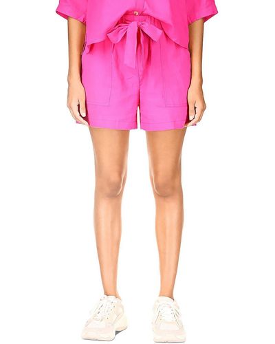 Sanctuary Tie Waist Midi Deck Shorts - Pink