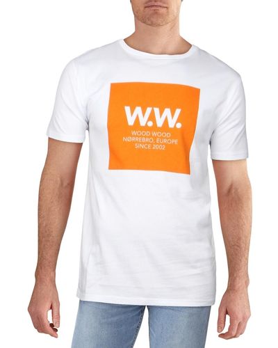 WOOD WOOD Cotton Graphic T-shirt - White