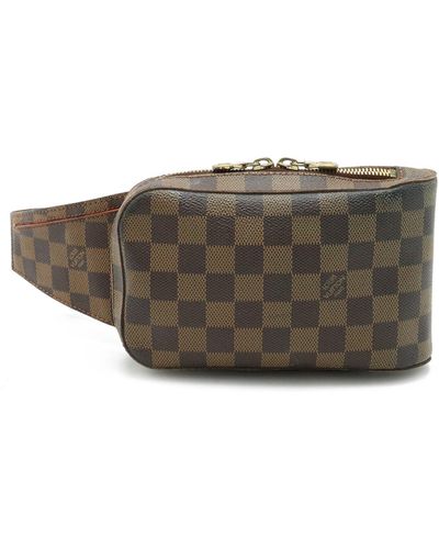 Louis Vuitton Pochette Gange Canvas Clutch Bag (pre-owned) - Brown