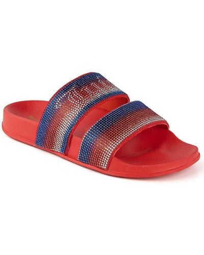 Juicy Couture Winx Slip On Casual Slide Sandals - Red