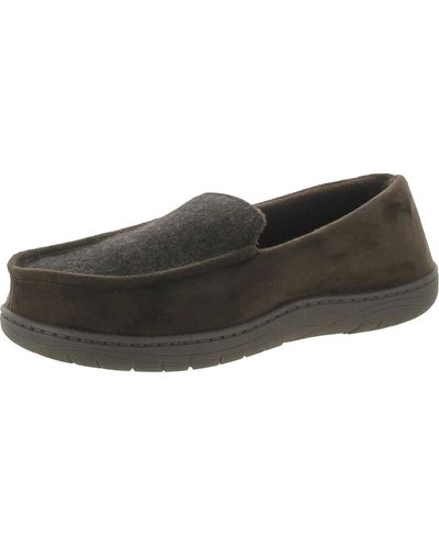 Haggar Slip On Comfort Loafer Slippers - Brown