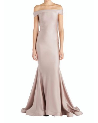 Issue New York Classic Off The Shoulder Evening Gown - Pink