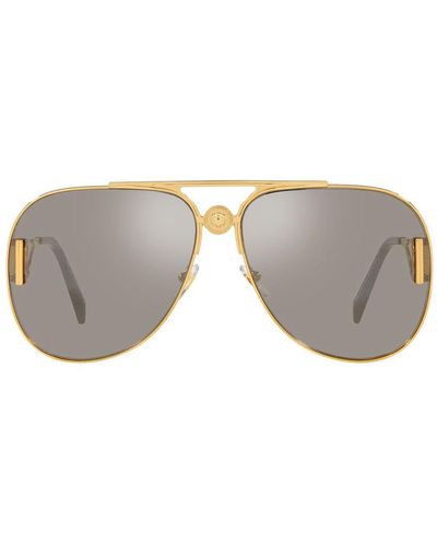 Versace Ve2255 10026g Aviator Sunglasses - Black