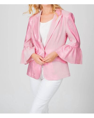 Berek Shimmering Luster Blazer In Raspberry - Pink