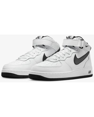 Nike Air Force 1 Mid Dv0806-101 & Black Running Sneaker Shoes Jn87 - Metallic