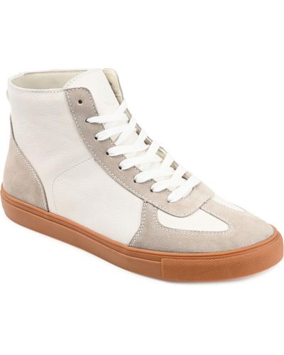 Thomas & Vine Verge Leather Round Toe Casual And Fashion Sneakers - White