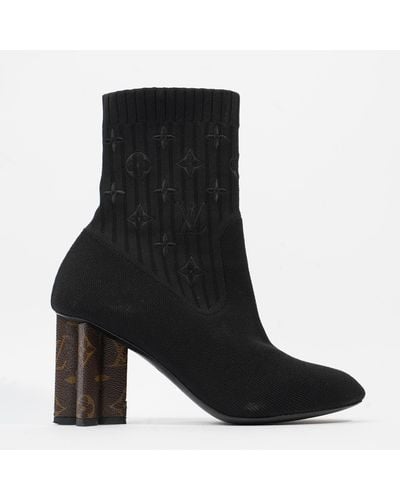 Louis Vuitton Silhouette Ankle Boot Fabric - Black