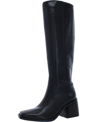 Vince Camuto Sangeti Leather Dressy Knee-high Boots - Black
