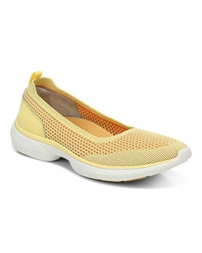Vionic Kallie Slip-on Knit Shoes - Medium Width - Yellow