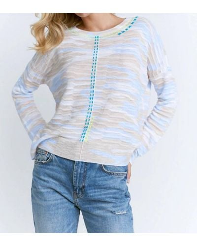Lisa Todd Flashback Sweater In Multi - Blue