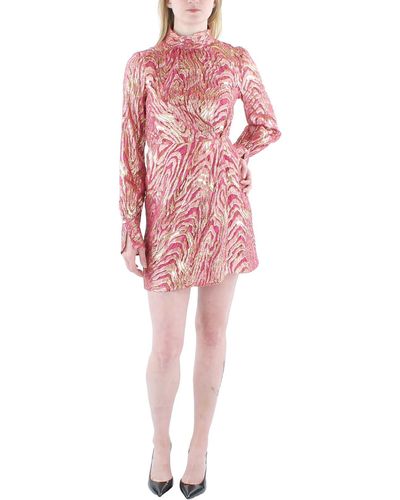 Jonathan Simkhai Halen Silk Blend Metallic Cocktail And Party Dress - Pink