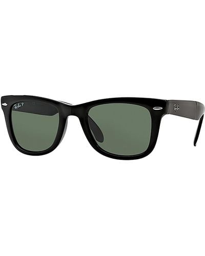 Ray-Ban Rb4105 601/58 Foldable Polarized Wayfarer Sunglasses - Black