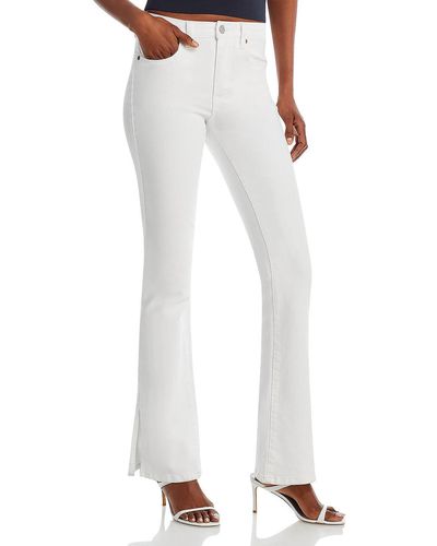 Blank NYC High Rise Side Slit Bootcut Jeans - White