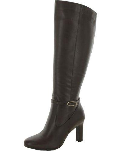 Naturalizer Henny Leather Tall Knee-high Boots - Black