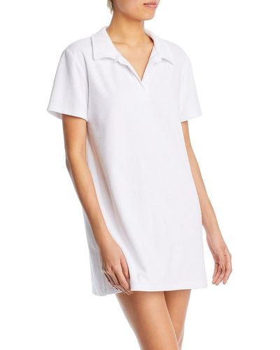 Wayf Polo Mini Shirtdress - White