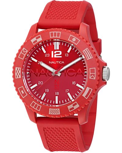 Nautica Wavemakers 3-hand Wheat Fiber Watch - Red