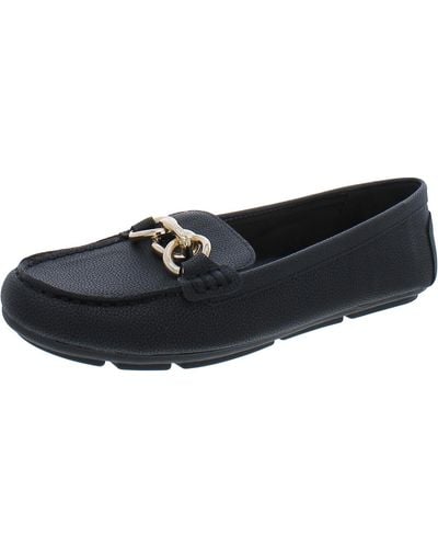 Calvin Klein Luca Faux Leather Slip-on Loafers - Black