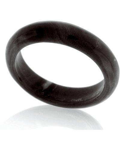Suzy Levian Italian Hand Carved 6.3ct Natural Onyx Gem Eternity Band Ring - Black