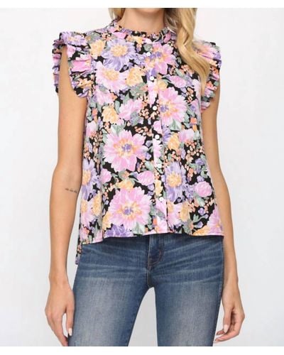 Fate Floral Sleeveless Top - Pink