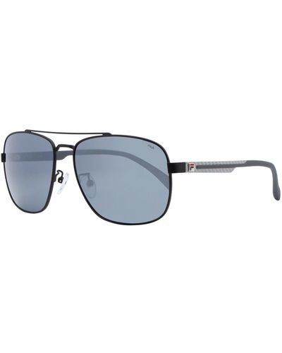 Fila Rectangular Sunglasses Sf8493 531p Matte Polarized 60mm 8493 - Blue