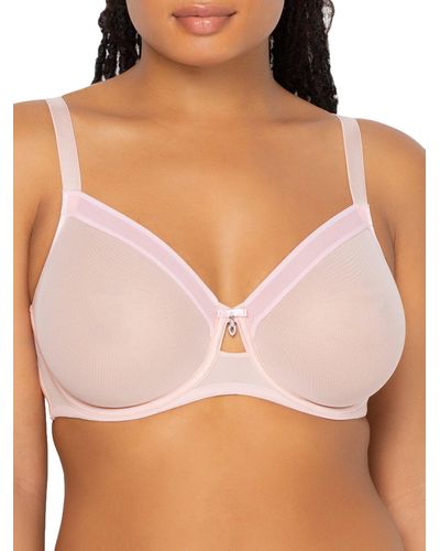 Curvy Couture All You Mesh Bra - Brown