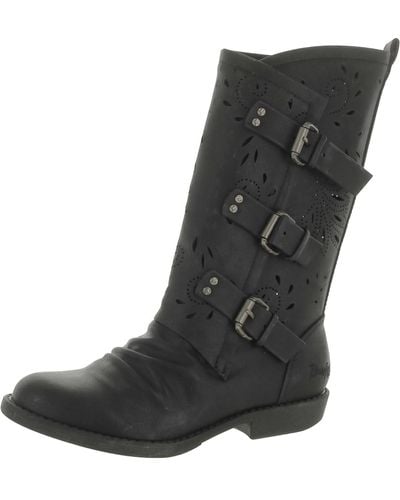 Blowfish Amimi Faux Leather Lifestyle Mid-calf Boots - Black