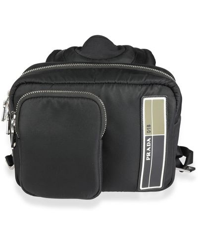 Prada Tessuto Pocket Nylon Technical Backpack - Black