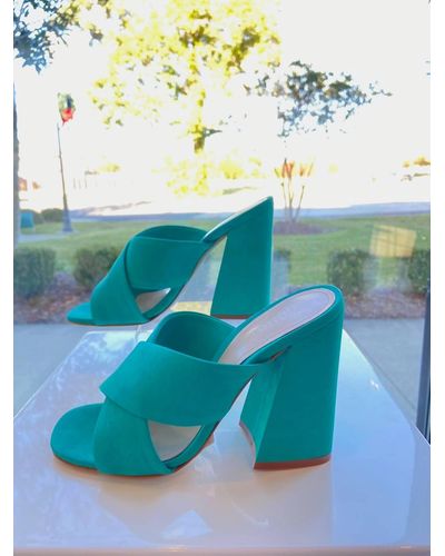 Blue hot sale green heels