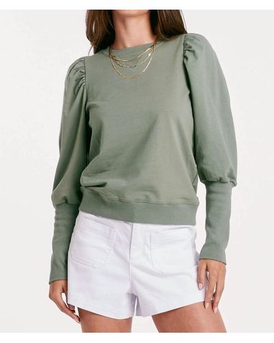 Another Love Tara Puffy Long Sleeve Sweatshirt - Green