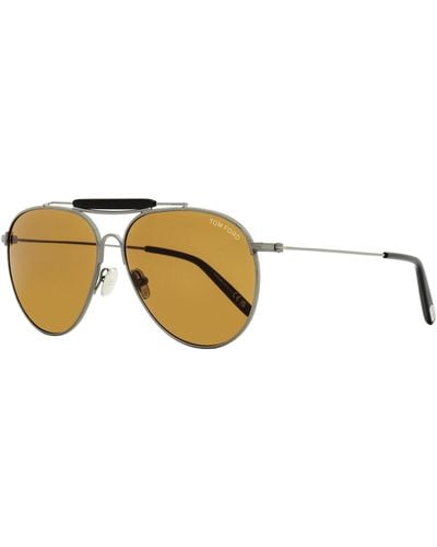 Tom Ford Pilot Sunglasses Tf995 Raphael-02 08e Gunmetal/black 59mm