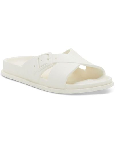 Lucky Brand Roseleen Slip On Footbed Slide Sandals - White
