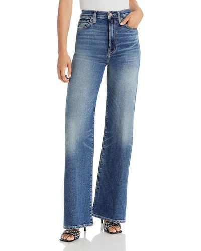 7 For All Mankind Ultra High Rise Stretch Wide Leg Jeans - Blue