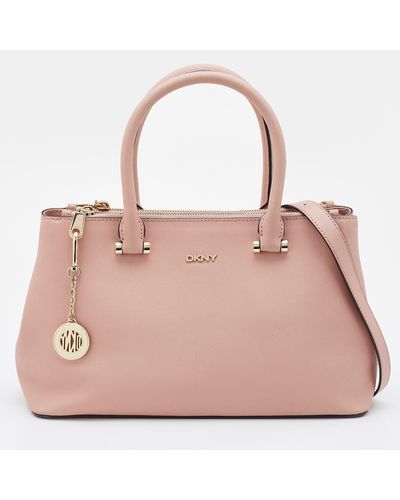 DKNY Leather Bryant Park Tote - Pink