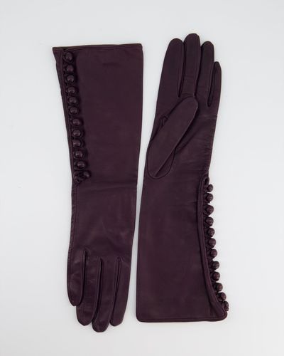 Prada Plum Long Gloves - Purple