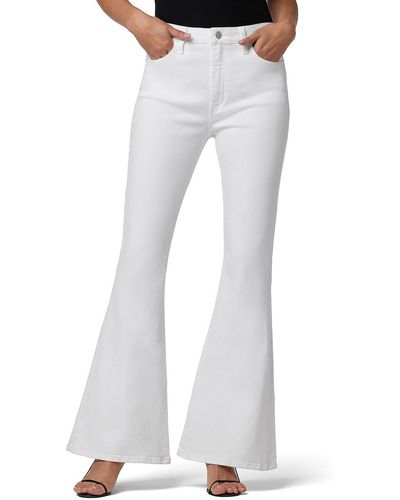 Hudson Jeans Heidi High-rise Stretch Flare Jeans - White