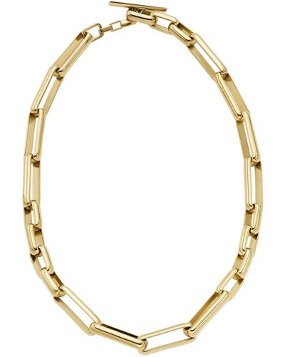 Fossil Archival Core Essentials -tone Stainless Steel Chain Necklace - Metallic