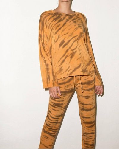 LNA Animale Dye Sweater In Tie Dye - Orange