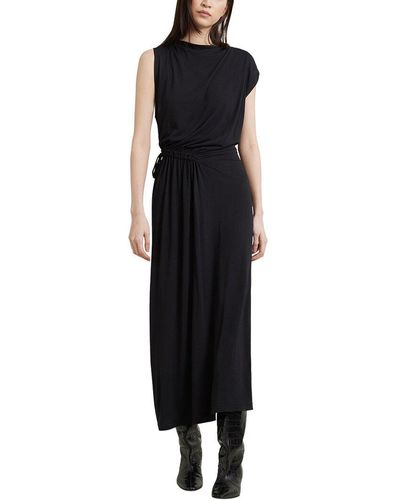 MODERN CITIZEN Tyra Asymmetric Ruched Tank Dress - Black