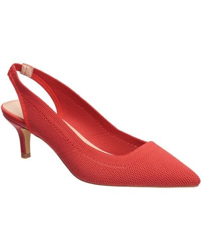 French Connection Viva Slingback Heels - Red