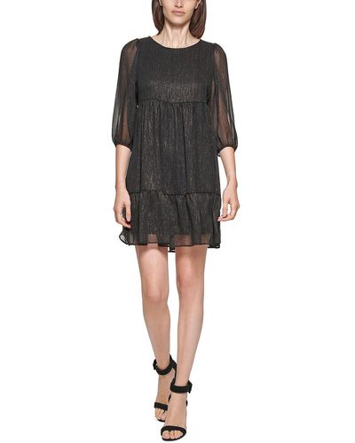 Calvin Klein Empire Waist Short Mini Dress - Black