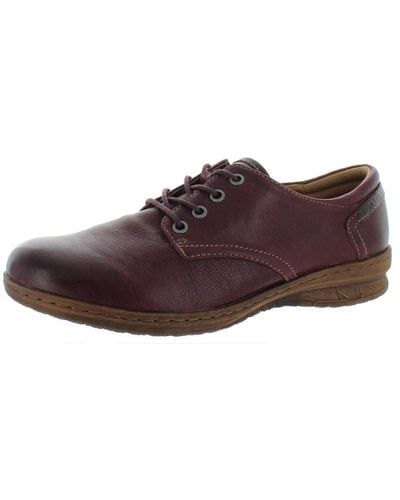 Comfortiva Fielding Leather Lace Up Oxfords - Brown