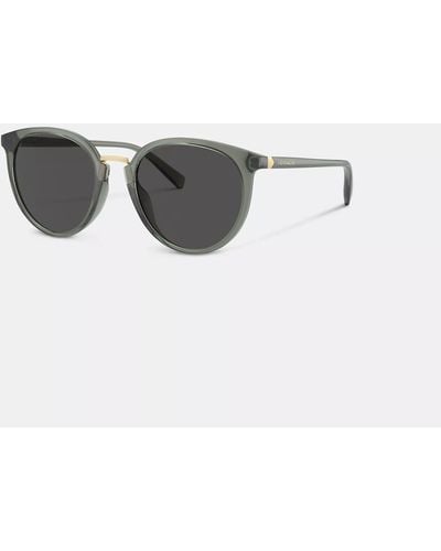 COACH Hangtag Round Sunglasses - Metallic