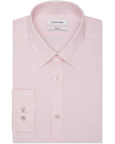 Calvin Klein Long Sleeve Button-down Dress Shirt - Pink