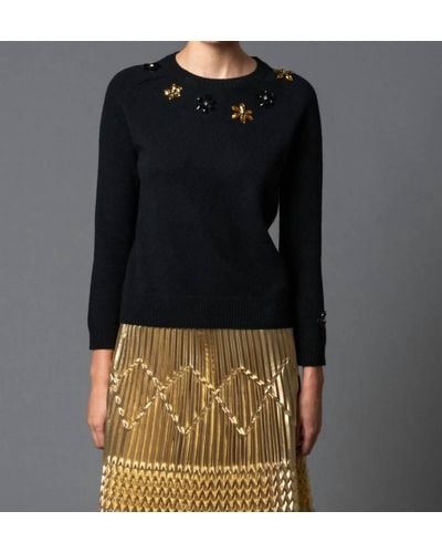 Le Superbe Dripping Daisy Sweater - Black