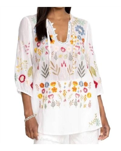 Johnny Was Mikah Tunic - White