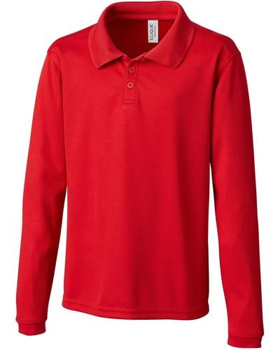 Clique L/s Spin Youth Polo - Red