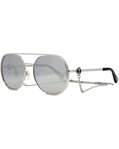 Moschino Round Sunglasses Mos052s 010t4 57mm 052 - Metallic